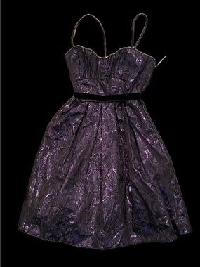 city studios juniors' metallic fit & flare dress City Studio | Dresses | City Studio Juniors Metallic Pleated Fit Flare Dress  Size 1